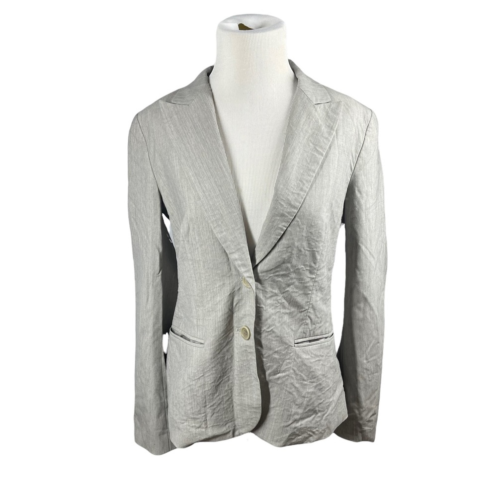 Theory Light Gray Wool Blend Two Button Blazer